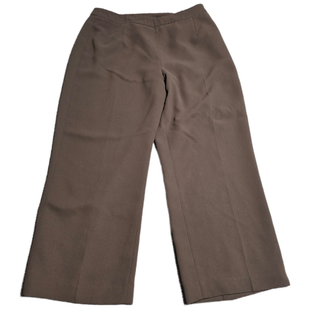 Kasper Lined Wide Leg Dress Pants Women's Size 16 High Rise Business Casual